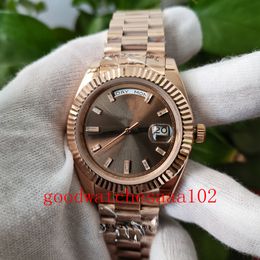 top designer watches for me chocolate dial 18K Rose Gold 228235 40mm ETA 2813 Movement Stainless Steel bracelet men's Automatic Mens classic designs Watch