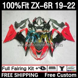 Injection Mould Bodys For KAWASAKI NINJA ZX 636 600CC ZX636 19-22 Bodywork 6DH.22 ZX 6R ZX-6R ZX6R 19 20 21 22 Frame ZX-636 2019 2020 2021 2022 OEM Fairing kit stock red