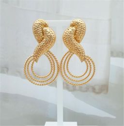 Dangle & Chandelier Trend 2022 Gold Earrings For Women Fashion Unique Drop Statement Earings Jewellery Wedding Party GiftDangle