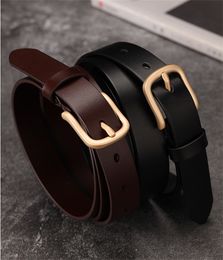 Spring And Summer Ladies Leather Belt Decoration Casual Simple Wild Top Layer Cowhide Jeans Wide Ins Trend Fashion Accessories