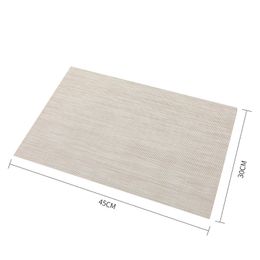 PVC Placemats Woven Vinyl Table Mats Heat-Resistant Stain Resistant Anti-Skid Washable Kitchen Decorations KDJK2206