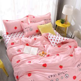 34pcs Pink Fashion Bed Sheets Queen Luxury Bedding bed Sheet s Duvet Cover Set King Size 220616