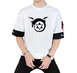 alchemist shirt Canada - Men's T-Shirts Game Anime Fullmetal Alchemist T Shirt Unisex Casual Summer Men Short Sleeves Teenagers Cosplay Cartoon ShirtMen's