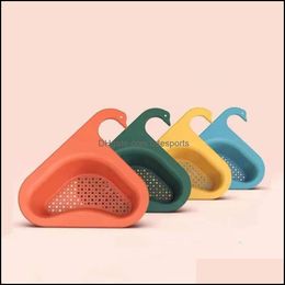 Colanders Strainers Kitchen Tools Kitchen Dining Bar Home Garden Garbage Sink Drain Basket Leftovers Filter Rack Separation Triangle Hang