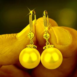 Dangle & Chandelier Uilz Luxury Water Drop Shape Bridal Pearl Earrings For Women Cubic Zirconia Long Earring Fashion Jewellery UE516Dangle Cha