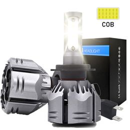 2PCS 60W 9000Lm H4 H7 Car LED Headlight Bulbs Luminous Auto Led Head Lamp COB Chips for Hyundai NFSONATA/SONATA 12V 24V