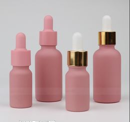 New 10ml 30ml PINK glass bottle essential oil bottle cosmetics split dropper empty