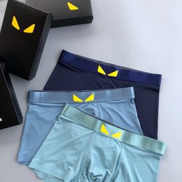 2022 Mens Underwears Designer Underpants Shorts Boys Ice Silk Underwear Summer Men Seamless Boxer Ultra Thin Loose Breathable Tide Brand Boxer Short QAQ