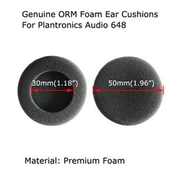 50mm Sponge Earpads Foam Ear Cushion Pads Spare Headset Accessories Genuine OEM for Plantronics Audio 648