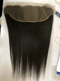 Malaysian silk top lace frontal human hair free part closure bleached knots