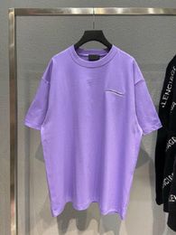 2022SS Spring/verão De designer de alta qualidade Carta de camiseta de algodão Pullover redondo do pescoço Manga curta Camiseta unissex 3xl