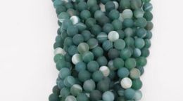 loose natural onyx beads UK - 10mm approx 38 beads pcs Natural Blue green Frosted Onyx Round Spacers Loose Beads For Jewelry Making DIY Bracelets Necklace Accessories rtj4j