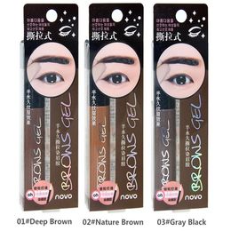 eyebrow dyes UK - Eye Brow Tattoo Tint Waterproof Long-lasting Peel Off Dye Eyebrow Gel Cream Mascara Make Up Pen Korean Cosmetics NOVO Eye Makeup338E