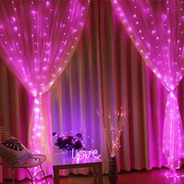 Fullcolor Curtain LED Garland Light string Fairy Lights Copper Wire USB Remote LED Wedding Christmas Dalcony Decoration Lights 201130