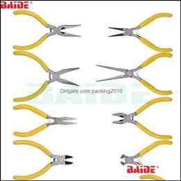 Pliers Hand Tools Home Garden 5"Mini Maintenance Long Nose Diagonal Cutting Wire-Cutter Flat Plier Angle Jaw Tongs End Circlip Drop Delive