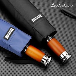 Luxury Automatic Umbrella Rain Women Men Business Double Layer Windproof Folding Umbrellas Men 10K Clear Umbrella Brand Men Gift 210223