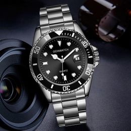 Wristwatches Luxury Quartz Mens Watches OGYAWatch Fashion Stainless Steel Date Sports Saati Analogue Wristwatch Masculino RelogioWristwatches