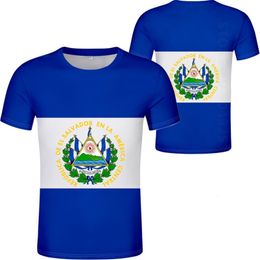 EL SALVADOR T Shirt Name Number Slv T-shirt Po Clothing Print Diy Free Custom Made Not Fade Not Cracked Tshirt Jersey Casual 220609