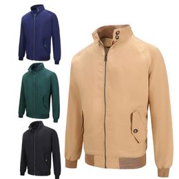 Men's Jackets Autumn Mens Casual Coats Solid Color Stand Collar Slim Male Outerwear 4XL Jaqueta MasculinoMen's