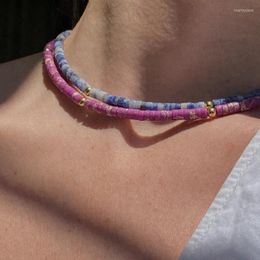 Chokers BLIN Natural Semi-precious Stones Colour Necklaces Greece Ethnic Design Stone Fashion Summer Jewellery Heal22