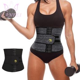 LANFEI Neoprene Sweat Waist Trainer Belt Women Weight Lose Body Shaper Sauna Slimming Strap Tummy Control Fat Burn Girdle Corset 220506