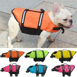 Summer Dog Life Vest Reflective Safety Dog Clothes Life Jacket Pet Swimming Dog Clothes Puppy French Bulldog chihuahua Swimwear T200902