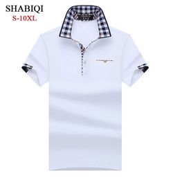 SHABIQI Classic Brand Men shirt Polo Shirt Short Sleeve s Casual Plus Size 6XL 7XL 8XL 9XL 10XL 220524