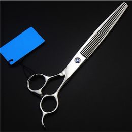 professional Japan 440c 7.5'' Pet hair scissors dog grooming scissor shears Thinning Barber clipper Hairdressing Scissors 220317