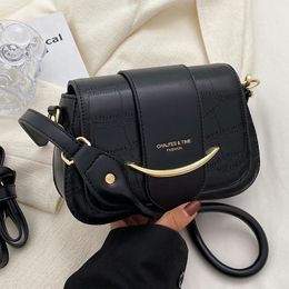 Evening Bags Textured Small Bag Women's 2022 All-match One-shoulder Underarm Messenger Stone Pattern Square BagEvening