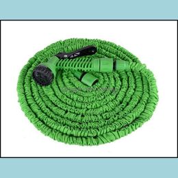 100Ft Expandable Flexible Garden Magic Water Hose With Spray Nozzle Head Blue Green Retail Box 5 Drop Delivery 2021 Hoses Faucets Showers