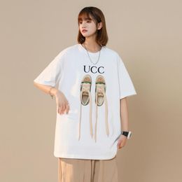 Mens T-Shirts High Quality Summer Womens Short Sleeve T-shirt Oversized 4XL Cotton Couples Top Vintage White Lady Blouse IDO