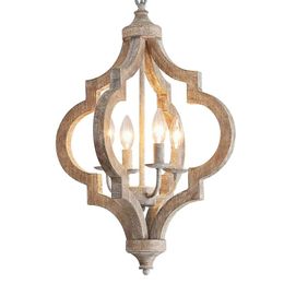 Pendant Lamps American Country Retro Solid Wood Chandelier Creative Personality Staircase Bedroom Shop Window Bar Restaurant LampPendant