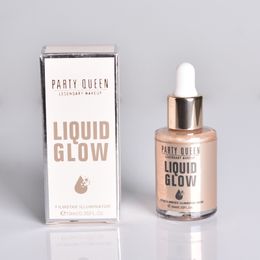 PartyQueen Liquid Highlighter Facial Makeup Face Contour Shimmer Powder Base Illuminator Highlight Long Lasting Cosmetics