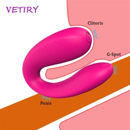 Sex Toy Massager u Type Vibrator Silicone Vagina Clitoris Stimulate Penis G-spot Stimulator Vibrations for Couples Products Toys Woman