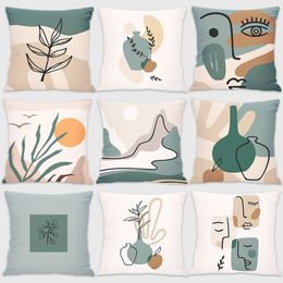 Other Event & Party Supplies Morandi Bump Color Pillow Fashion Art Abstract Art Fresh Geometric Line Illustration Cushion Sofa Decorative Pillows