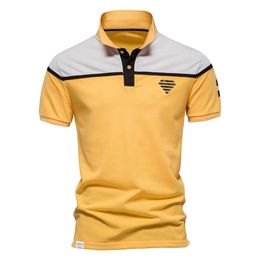 AIOPESON Brand Quality Cotton Sport Polo Shirt Men Casual Social Short Sleeve Men's Polos Fashion Summer Tops Tees Men Clothing 220402