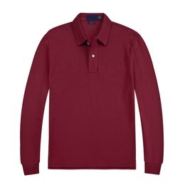 Mens Shirts Long Sleeve Blouse T-shirt Design Solid Color Clothes All-match Neck Button Spring and Autumn Casual Man Top Polo Small Horse 4c1o4c1oh9b3