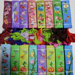 Chinese Style Embroidery Bookmark Fabric Cloth Chinese Knot Bookmarker Wedding Party Favour Gift