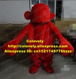 Mascot doll costume Smart Red Ghost Mascot Costume Mascotte Bogy Apparition Evil Spirit Demon With Large Globular Hands Adult No.3787 Free S