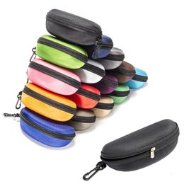 Portable Sunglass Protection Box Keychains Party Favour Oxford Cloth Black Colour Zipped Glasses Case Multi Colours Crush Resistance Eyewear Storage Boxes