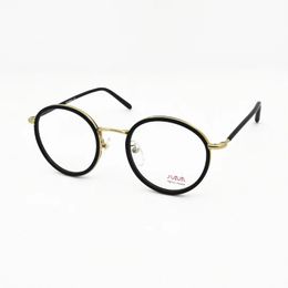 -Sonnenbrille FM1000004 Optische Brille für Männer Frauen Retro-Stil Anti-Blau-Lichtlinsen-Platte rund Vollrahmen freie Aufbewahrungstaschen