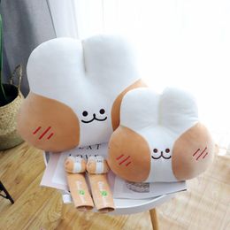 Korea Ugly Cute Rabbit Big Face Rabbit Doll Cartoon Cushion Car Decoration Headrest Waist Back Shoulder Strap Plush Toy Pillow