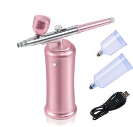 Makeup Airbrush Tattoo Hydrating Beauty Oxygen Injection Colour Manicure Skin Spray Spray Gun Set