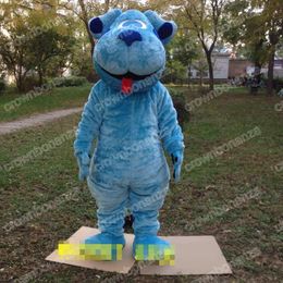 halloween Blue Dog Mascot Costumes High quality Cartoon Mascot Apparel Performance Carnival Adult Size Event Promotional Advertising Clothings