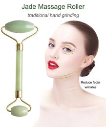 beauty tools UK - Hand Tools Natural Jade Stone And Relax Dark Green For Face And Body Beauty Massage Ease Muscle Tension Improve Skin Elasticity Inventory Wholesale