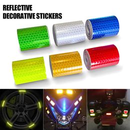 Car Reflective Strips Decals Stickers 5cm*100cm Night Safety Warning Tape Reflector Automobiles Motorcycle Styling Decoration Protective Film Sticker