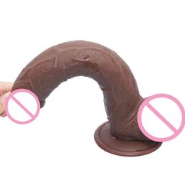 Realistic Dildo Big Dildos with Strong Suction Cup for Hand-Free Play Vagina G-spot Anal Simulate Brown Adult sexy Toy Women