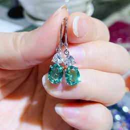 Dangle & Chandelier Beautiful Blue Green Crystal Earrings For Women Korean Style 2022 New Party Jewellery Earings