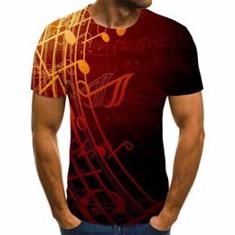 -Homens Camisetas 2022 Anime 3D Imprimir Engraçado Camiseta Homens Notas de Música Moda T-shirt Jogo Sexy Kids Harajuku Top Tshirt Homme