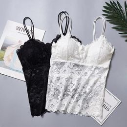 Camisoles & Tanks Sexy Women Strapless Boob Tube Top Bandeau Bra Cover Solid Soft Modal Tops Slim Elastic Intimates Black WhiteCamisoles